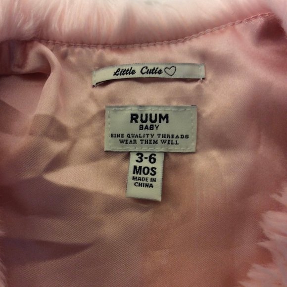 LAST CHANCE - RUUM Baby Pink Fur Vest 3-6 mos - Picture 3 of 4